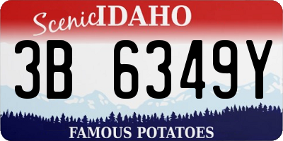 ID license plate 3B6349Y
