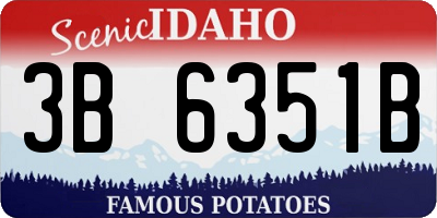 ID license plate 3B6351B