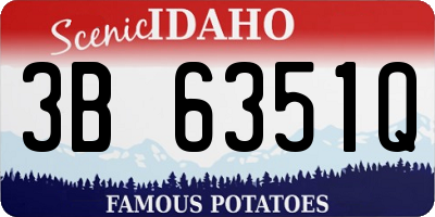 ID license plate 3B6351Q