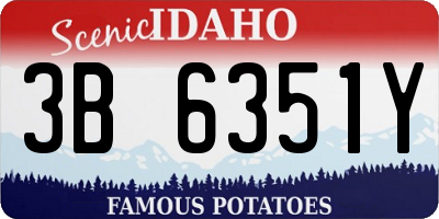 ID license plate 3B6351Y