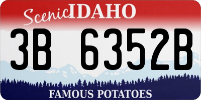ID license plate 3B6352B