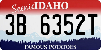 ID license plate 3B6352T