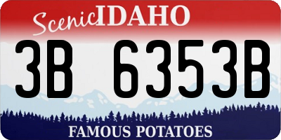 ID license plate 3B6353B
