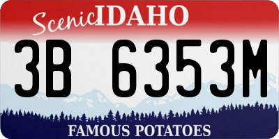 ID license plate 3B6353M