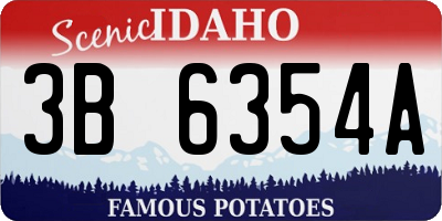 ID license plate 3B6354A
