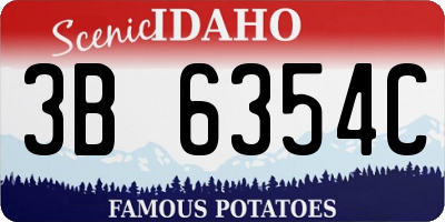 ID license plate 3B6354C