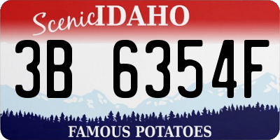ID license plate 3B6354F