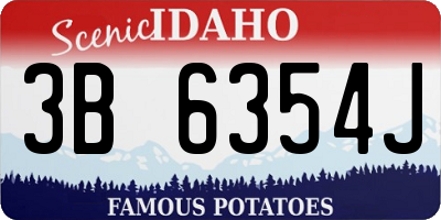 ID license plate 3B6354J