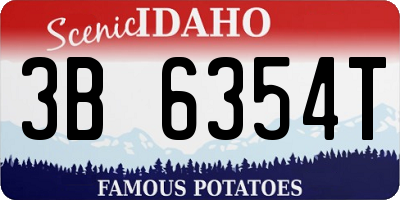 ID license plate 3B6354T