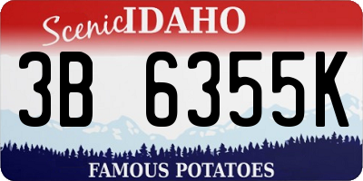ID license plate 3B6355K