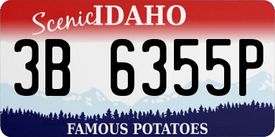 ID license plate 3B6355P