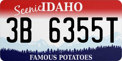 ID license plate 3B6355T