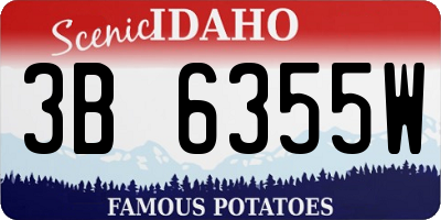 ID license plate 3B6355W