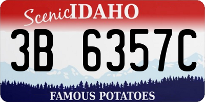 ID license plate 3B6357C