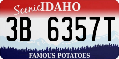 ID license plate 3B6357T