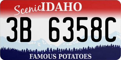 ID license plate 3B6358C