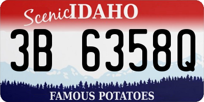 ID license plate 3B6358Q