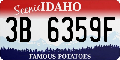 ID license plate 3B6359F