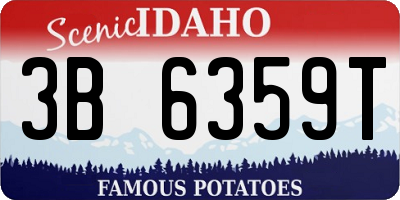 ID license plate 3B6359T