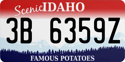 ID license plate 3B6359Z