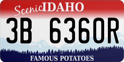 ID license plate 3B6360R