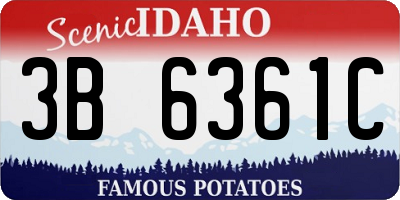 ID license plate 3B6361C