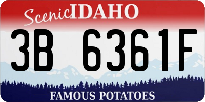 ID license plate 3B6361F
