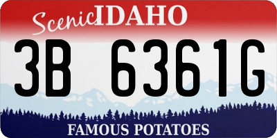 ID license plate 3B6361G