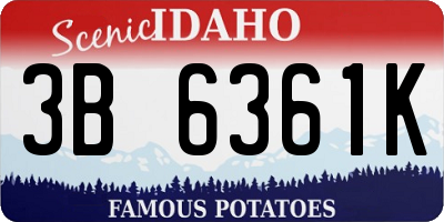 ID license plate 3B6361K