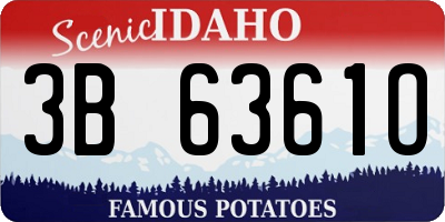 ID license plate 3B6361O