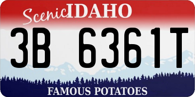 ID license plate 3B6361T