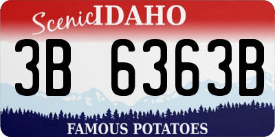 ID license plate 3B6363B