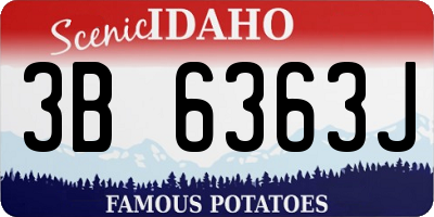 ID license plate 3B6363J