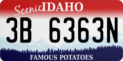 ID license plate 3B6363N
