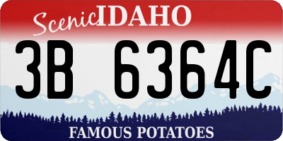 ID license plate 3B6364C