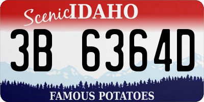 ID license plate 3B6364D