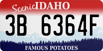 ID license plate 3B6364F