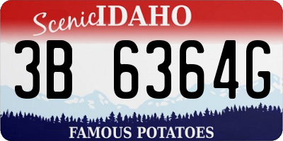 ID license plate 3B6364G