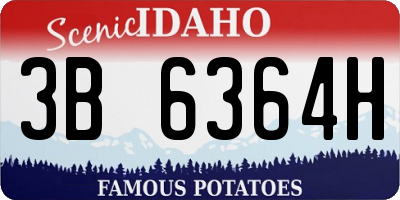 ID license plate 3B6364H