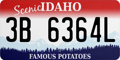ID license plate 3B6364L