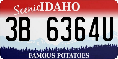 ID license plate 3B6364U