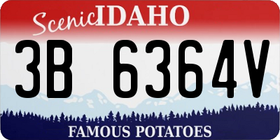ID license plate 3B6364V
