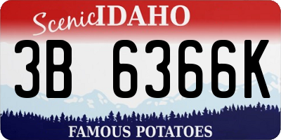 ID license plate 3B6366K