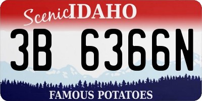 ID license plate 3B6366N