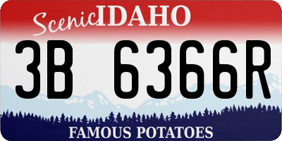 ID license plate 3B6366R