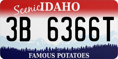 ID license plate 3B6366T