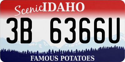 ID license plate 3B6366U