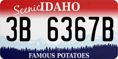 ID license plate 3B6367B