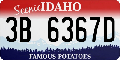 ID license plate 3B6367D