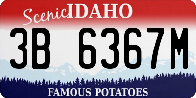 ID license plate 3B6367M
